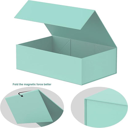 Luxury Large Gift Box 13.8"x9"x4.3" Storage Box Ribbon Magnetic Closure for Luxury Packaging Box for Mother's Day, Birthdays, Bridal Gifts,Weddings