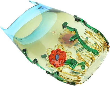 Glass Of Venice Murano Glass Abstract Flower Vase