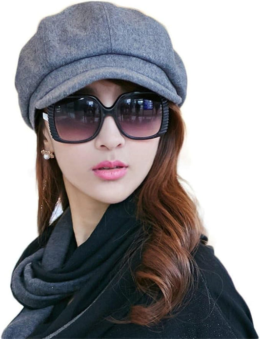 Comhats Wool Fashion Newsboy Hats for Women Winter Warm Pageboy Cabbie Cap Beret