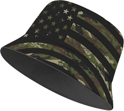Bucket Hat for Women Men Unisex Sun Cap Packable Outdoor Fisherman Hat Headwear,Reversible Double-Side-Wear