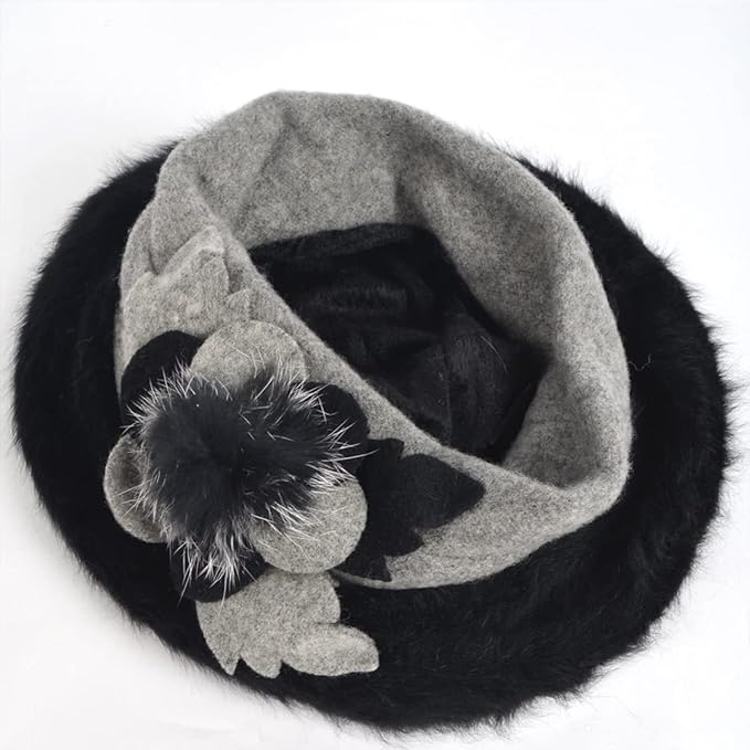 VECRY Women's 100% Wool Bucket Hat Felt Cloche Beret Dress Winter Beanie Hats