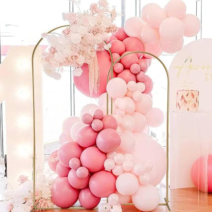 Arch Backdrop Stand for Party,5 FT,6 FT Metal Balloon Arch Stand,Gold Wedding Arch Stand for Birthday Ceremony,Baby Shower,Graduation Decoration