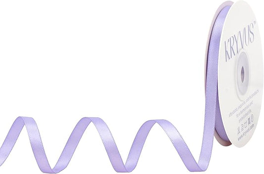 Lavender Satin Ribbon, Double Faced 1/4 Inch X 25 Yards Lavender Ribbon, Premium Satin Ribbons for Gift Wrapping, Crafts, Hair Bow Making, Sewing, Flower Bouquet, Wedding Party Decor