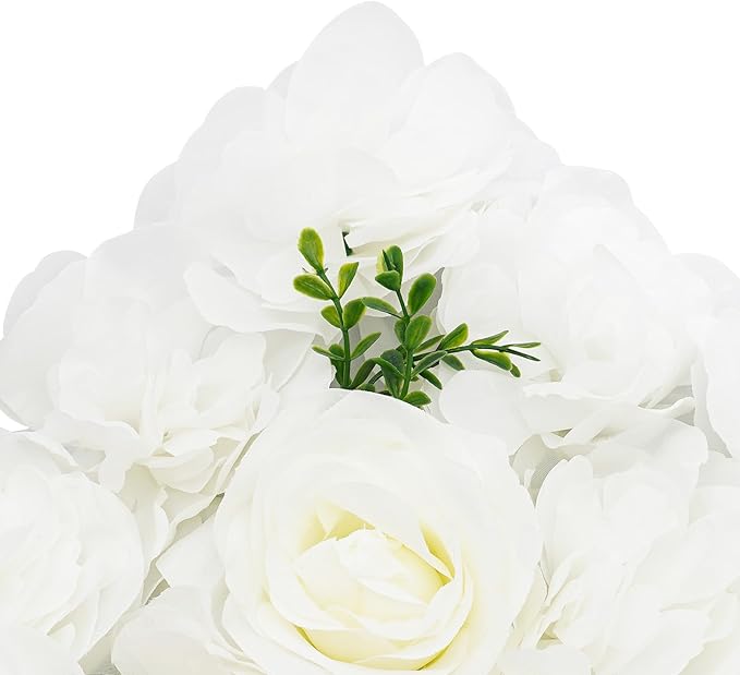 Artificial Flower Wall Panel,12Pcs 3D Silk Rose Floral Decorative Faux Flower Wall Background,Artificial Wall Flower Backdrop Rose Floral Panel for Party Wedding