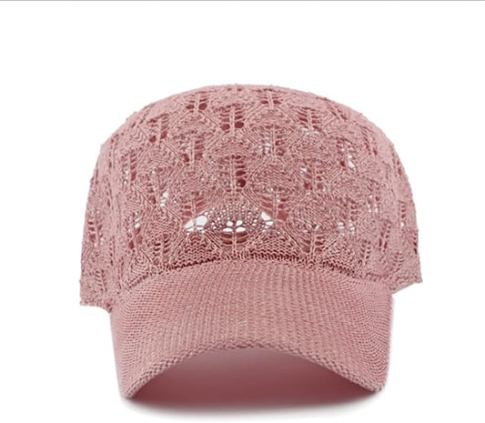 FASHIXD Knit Mesh Baseball Cap for Women - Breathable Summer Trucker Hat