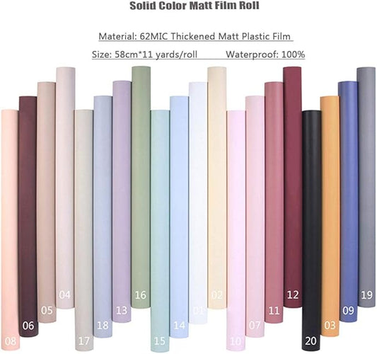 FWSA WRAPS Flower Wrapping Paper Roll Korean Floral Bouquet Packing Supplies Waterproof Fresh Flowers Gift Packaging Marterials (COLOR 5)