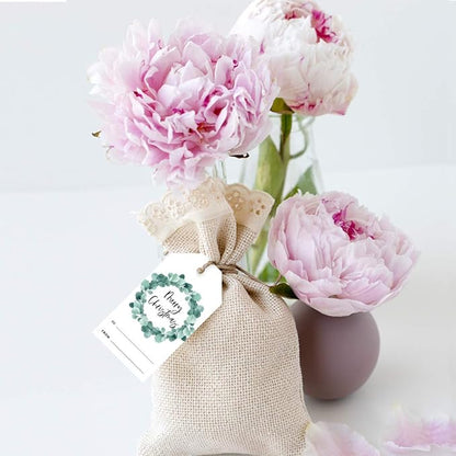 Andaz Press Christmas Holiday Season Classic Gift Tags, Merry Christmas to from Classic Favor Tags, Eucalyptus Wreath Design, for Holiday Events, Parties, and Favors, 60-Pack