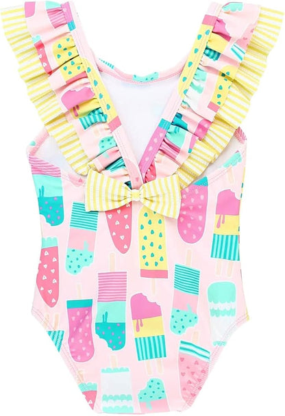 RuffleButts® Baby/Toddler Girls Ruffle Strap One Piece Swimsuit w/UPF 50+ Sun Protection