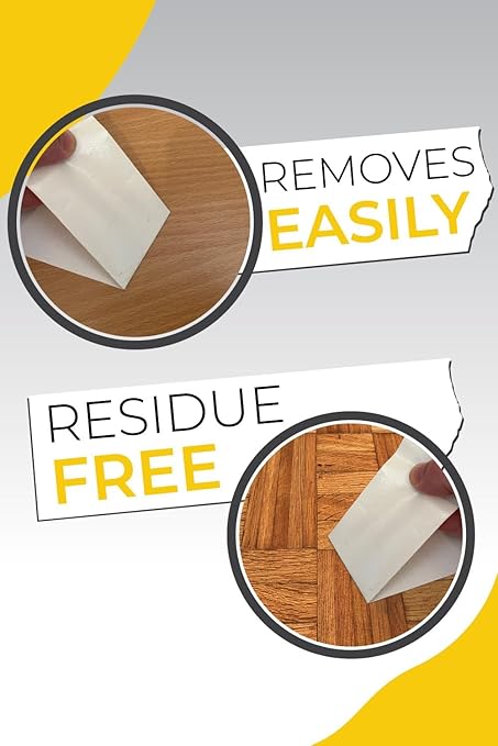 Heavy Duty Double Sided Rug Tape [2"x50yd] Rug Pad Gripper for Hardwood Floors, Vinyl, Area Rugs, Tiles, and Concrete, Two Sided Tape Heavy Duty Carpet Tape, Strong Double Sided Carpet Tape