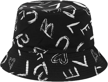 Quanhaigou Bucket Hat for Men Women,Packable Reversible Printed Sun Hats,Fisherman Outdoor Summer Travel Hiking Beach Caps