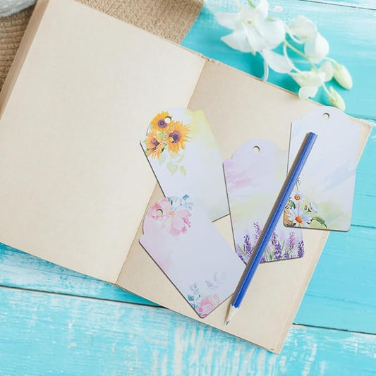 Summer-Ray 48pcs in 4 Designs Adorable Medley Floral Gift Tags for All Occasions
