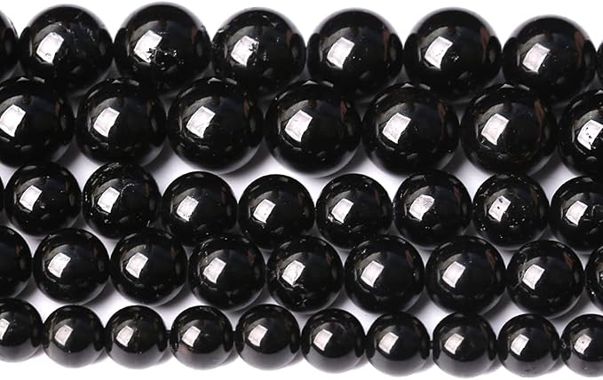 6MM 60PCS Natural Black Tourmaline Gemstone A Grade Beads for Jewelry Making DIY Bracelet Crystal 1 Strand