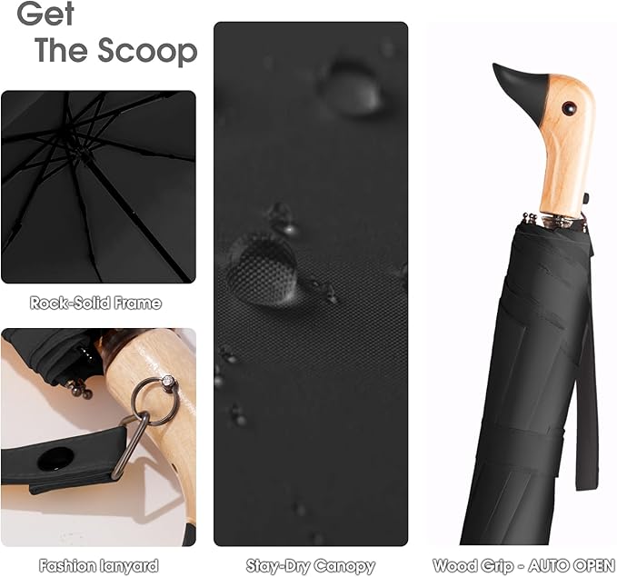 Duck Umbrella – Cute Duck with Adorable Duck Handle, The Perfect Duck Umbrella for Duck Lovers