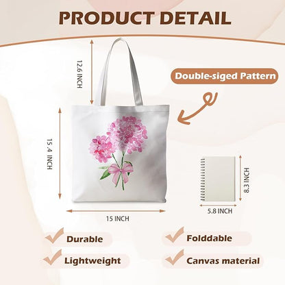 Floral Tote Bag, Floral Bag for Women, Reusable Grocery Bags Shopping Bags
