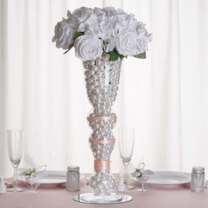 Efavormart 4 Pack | 20'' Pilsner Curved Trumpet Glass Vase