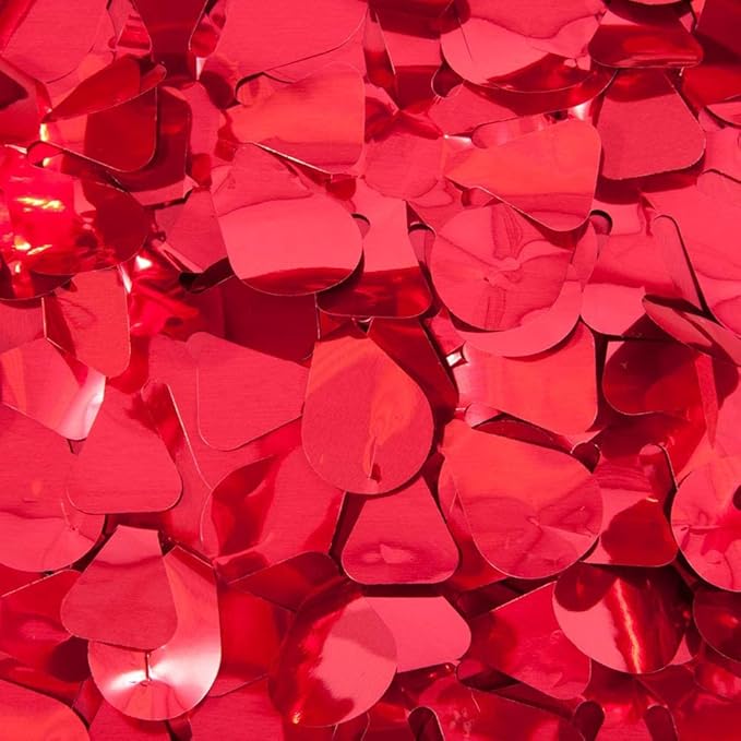 Anderson's Red Metallic Floral Sheeting,15 Ft. Parade Float Decoration for Trailers, Parties, Weddings, Proms, Photo Backdrops & Events – Shiny Fringe Garland for Indoor/Outdoor Use