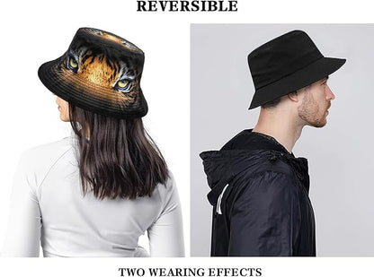 Malaxlx Bucket Hat Beach Sun Hat Fishing Hat for Women Men, Outdoor Travel Reversible Double Side Wear Fisherman Hat