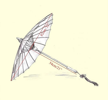 33" Handmade Oiled Parasol Bamboo Silk Umbrella Chinese Japanese Art Classical Dance Umbrella Plum Blossom for Wedding Parties Photography Costumes Cosplay Decoration and Other Events