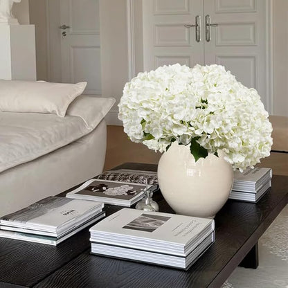 Melorca&Guilla Artificial Flowers,24Pcs 13.5inch White Tulips Fake Flowers,Real Touch Faux Flowers, Spring Décor Fake Tulips for Wedding Kitchen Shop Office Home Décor (10, White Hydrangea)