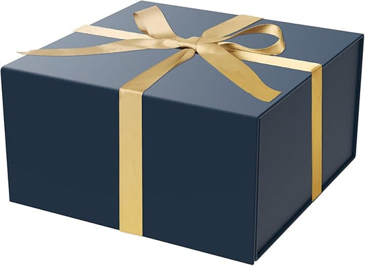 Gift Box 8x8x4 Inch with Magnetic Closure Lid Gift Boxes For Presents,Bridesmaid Gifts Box,Birthday Gift box,Luxury for Gift Packaging, Magnetic Gift Box for Wrapping Gifts(Gentleman Blue)