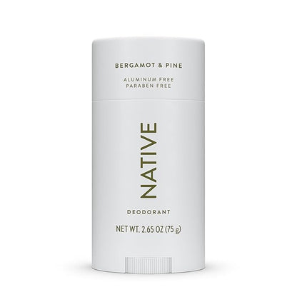 Native Deodorant Contains Naturally Derived Ingredients, 72 Hour Odor Control | Seasonal Scents for Women and Men, Aluminum Free with Baking Soda, Coconut Oil & Shea Butter | Bergamot & Pine