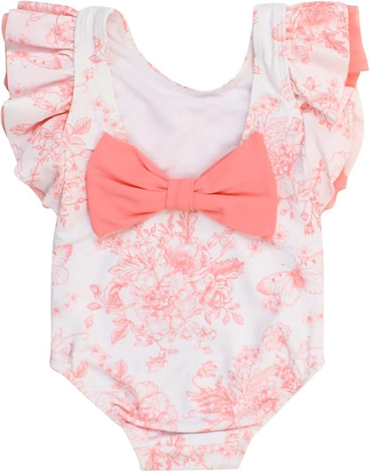 RuffleButts® Baby/Toddler Girls Ruffle Strap One Piece Swimsuit w/UPF 50+ Sun Protection