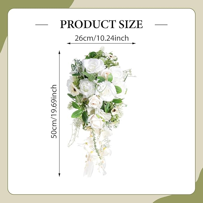 Bridal Bouquet Decoration Ornament Lightweight Rustic Wedding Toss Bouquet Bride Flower for Party Outdoor Anniversary