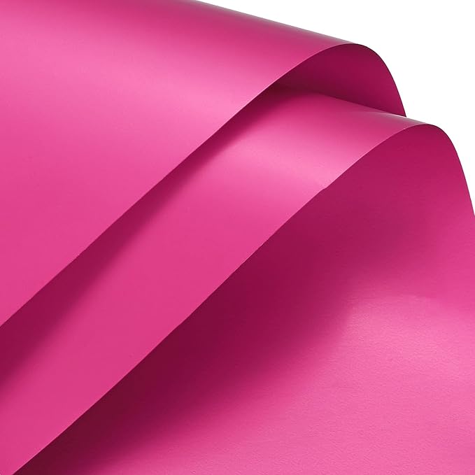 MECCANIXITY Pearlescent Film Flower Wrapping Paper 22.8x22.8 Inch Waterproof for DIY Crafts, Gift/Gift Box Packaging Deep Pink Pack of 10
