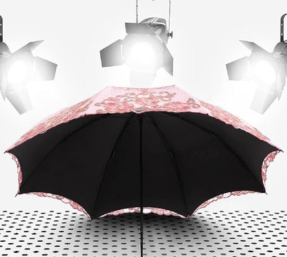 Honeystore Flower Lace Parasols for Wedding Party Lace Bridal Umbrella