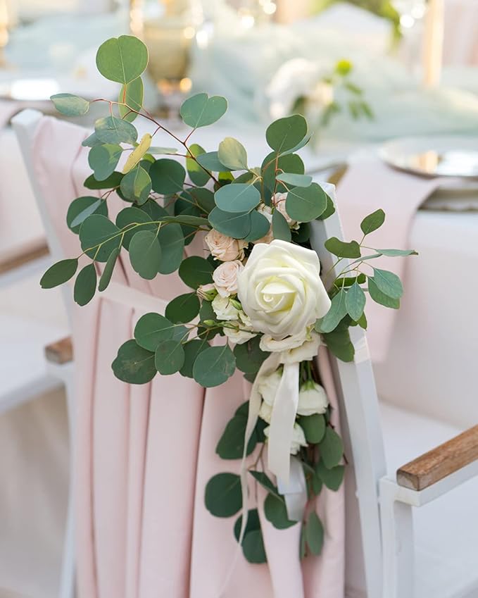 JOYLEX Artificial Flowers Realistic Roses, 25pcs Real Looking Fake Roses with Stem for DIY Wedding Bouquets Centerpieces Bridal Shower Party Home Romantic Decorations (25pcs, Milk White)