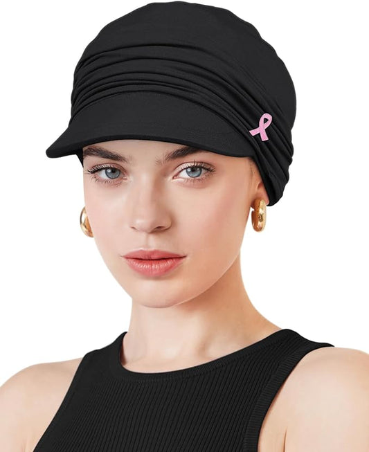 Chemo Headwear Viscose Newsboy Cap for Women Fall and Winter Hats