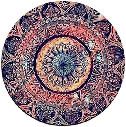 Mandala Pattern Round Coaster Set - Made of Recycled Rubber - Set of 4