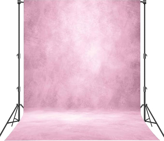 Abstract Professional Photography Backdrop for Portrait Photo Props Booth Background Photoshoot Studio with Polyester Fabric Roller Pocket on Top (6x8ft,Light Pink,No Stand)