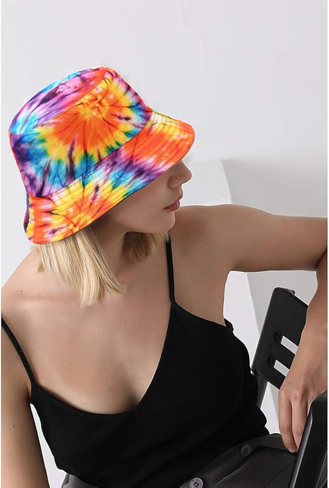 Malaxlx Unisex Bucket Hat Beach Sun Hat Aesthetic Fishing Hat for Men Women Teens, Reversible Double-Side-Wear