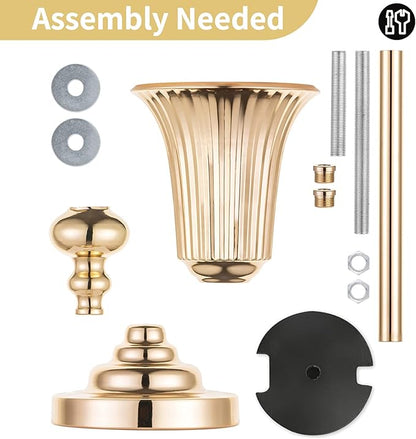 NUPTIO Centerpiece Vase Gold Wedding: 10 Pcs 21.5" Tall Metal Trumpet Vases for Table Decorations Gold Flower Stand for Party