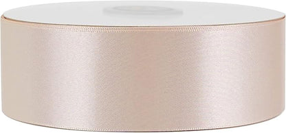 MEEDEE Vanilla Satin Ribbon 1-1/2 Inch Vanilla Ribbon Lux Double Faced Satin Ribbons by 50 Yards Polyester Satin Ribbons for Crafts, Weddings, Flower Bouquet, Holiday Decorating