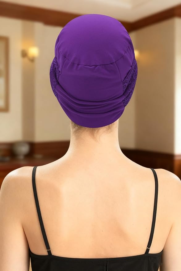 XYIYI Knot Chemo Headwear for Womens Cancer Patients, Stretchy Chemotherapy Headwraps Beanie Hats