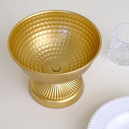 6.5 inch 6 pcs Brass Vase Bowl Gold Centerpieces for Tables Wedding Party Event Gold Accent Decorative Bowl Vintage Style