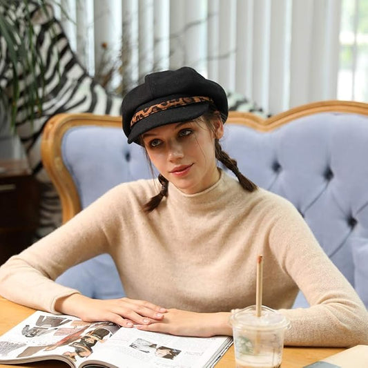 Comhats Wool Fashion Newsboy Hats for Women Winter Warm Pageboy Cabbie Cap Beret