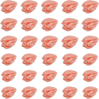 1 Box 100Pcs 2 Styles Carved Coral Beads 3D Flower Beads Pink Jasmine Small Artificial Floral Dyed Synthetic Coral Smooth Loose Spacers Findings for Jewelry Making Bracelet Necklace DIY Craft