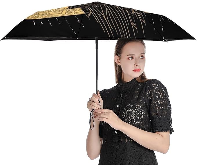 Fashion 3 Fold Sunny Rain Sunscreen Umbrella Portable Automatic Umbrella