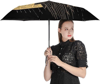 Fashion 3 Fold Sunny Rain Sunscreen Umbrella Portable Automatic Umbrella