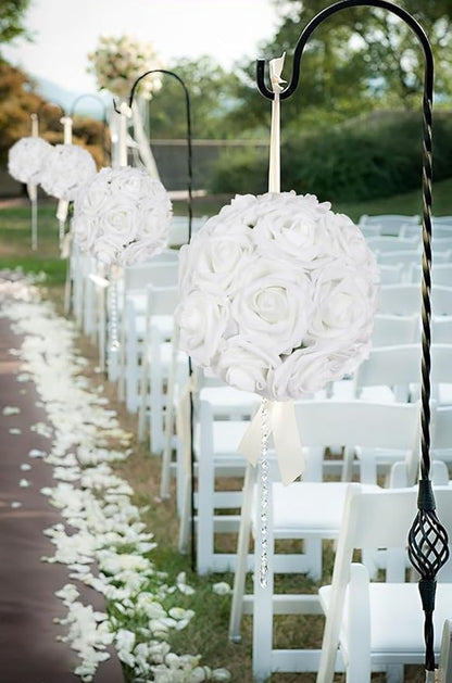 White Foam Roses 50PCS Artificial Flowers with Stems 2.95" White Artificial Roses Realistic Fake Roses Flowers for Baby Shower Centerpieces Wedding Bouquets Home Table Decor