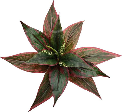 Artificial Agave Fake Plants Red 2 Pack, 10 Inches Faux Shrubs Flowers Grass Plant for Wedding Party Office Indoor Outdoor Home Yard Garden Greenery Leaves Decor UV Resistant Planter Filler Decoration