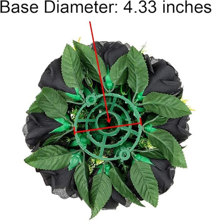 Flower Centerpieces for Wedding Tables: Halloween Table Decorations Black Flower Balls Centerpieces for Engagement Cerebration Party Gothic Center Pieces 2 Packs