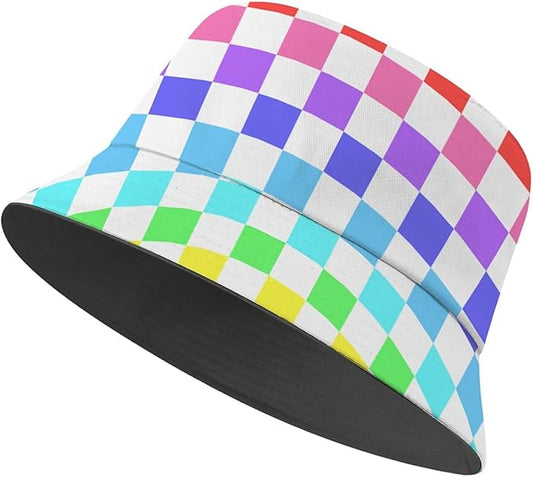 Bucket Hat for Women Men Unisex Sun Cap Packable Outdoor Fisherman Hat Headwear,Reversible Double-Side-Wear
