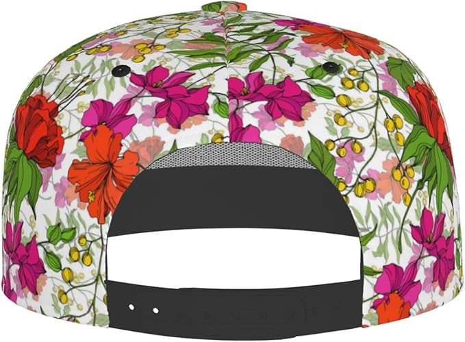 Floral Hawaiian Baseball Hat Adjustable Tropical Flower Snapback Hats Baseball Caps for Women Men