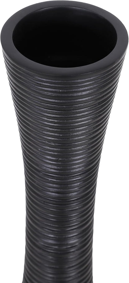 Leewadee Decorative Tall Floor Vase for Living Room Decor, 34 inches, Black, Resin