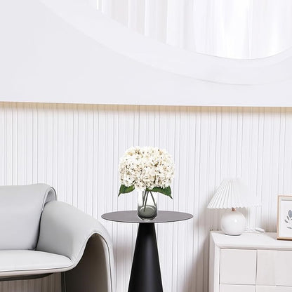 Kimura's Cabin 6pcs Fake White Flowers Artificial Silk Hydrangea Flowers Bouquets Faux Hydrangea Stems for Home Table Centerpieces Wedding Party Decoration(Lvory White)