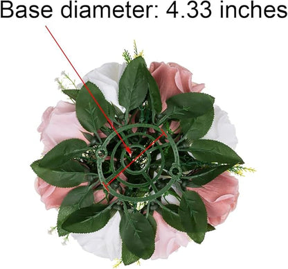 Flower Centerpieces for Wedding Tables: Wedding Table Decorations Dusty Rose & White Flower Balls Centerpieces for Engagement Cerebration Party Center Pieces 2 Packs